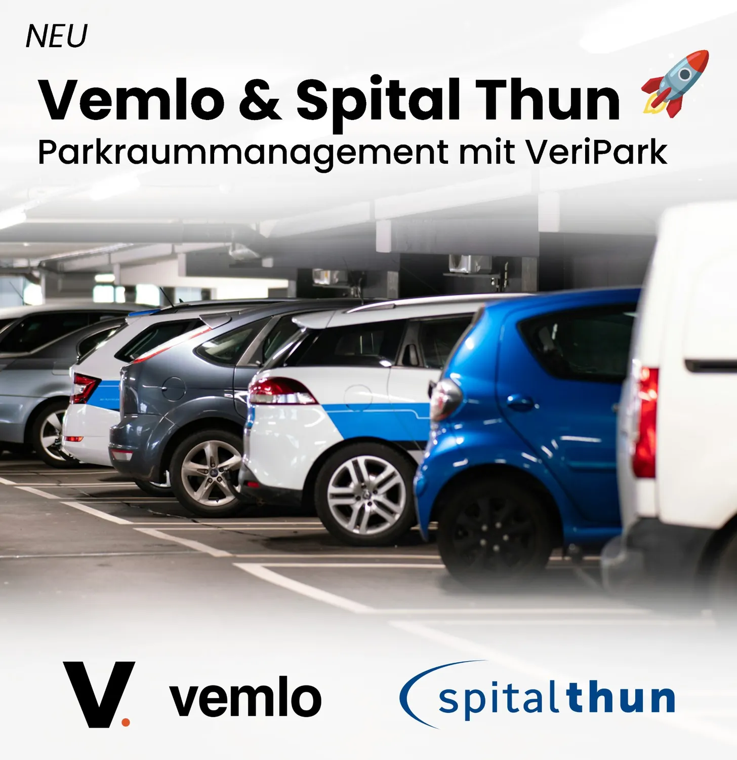 VeriPark gewinnt neue Kunden: Vemlo und Spital Thun setzen auf digitales Parkraummanagement 🚀